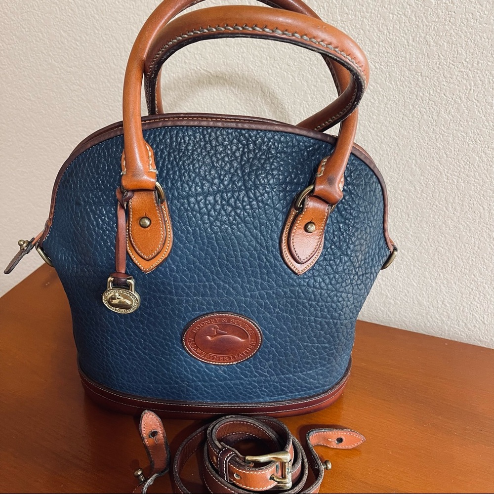 Rare Cadet Blue Dooney & Bourke vintage Norfolk Case